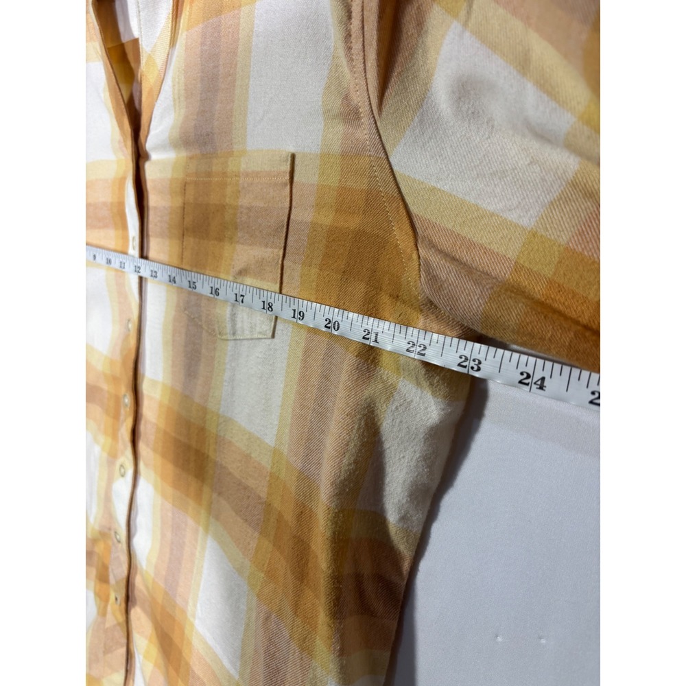 Western Plaid Flannel Weatherproof Vintage Button Up Shirt Womens Large Orange - Picture 7 of 7